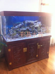 米5超白鱼缸雕刻底柜 核桃木榫卯工艺的完美融合